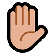 ✋🏼 Emoji Mão Levantada: Pele Morena Clara na Microsoft Windows 10 April 2018 Update.