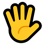 🖐️ Emoji Hand mit gespreizten Fingern Microsoft Windows 10 April 2018 Update.