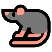 Émoji 🐀 Rat sur Microsoft Windows 10 April 2018 Update.