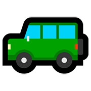 Emoji 🚙 SUV su Microsoft Windows 10 April 2018 Update.