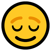 Emoji 😌 Faccina Sollevata su Microsoft Windows 10 April 2018 Update.