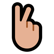 Emoji 🖔🏼 Gesto di vittoria con la mano girata: Carnagione Abbastanza Chiara su Microsoft Windows 10 April 2018 Update.