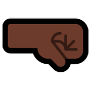 Emoji 🤜🏿 Pugno A Destra: Carnagione Scura su Microsoft Windows 10 April 2018 Update.