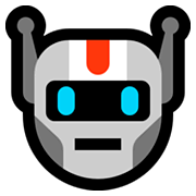 Emoji 🤖 Faccina Di Robot su Microsoft Windows 10 April 2018 Update.
