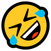 🤣 Emoji sich vor Lachen auf dem Boden wälzen Microsoft Windows 10 April 2018 Update.