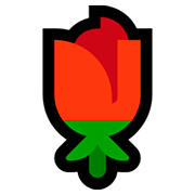Emoji 🌹 Rosa su Microsoft Windows 10 April 2018 Update.