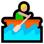 🚣🏼 Emoji Person im Ruderboot: mittelhelle Hautfarbe Microsoft Windows 10 April 2018 Update.