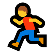 Emoji 🏃 Persona Che Corre su Microsoft Windows 10 April 2018 Update.