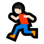 Emoji 🏃🏻 Persona Che Corre: Carnagione Chiara su Microsoft Windows 10 April 2018 Update.