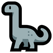 Émoji 🦕 Sauropode sur Microsoft Windows 10 April 2018 Update.