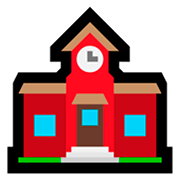 Emoji 🏫 Scuola su Microsoft Windows 10 April 2018 Update.