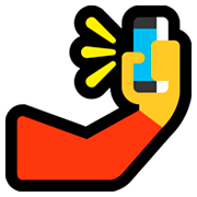 Emoji 🤳 Selfie su Microsoft Windows 10 April 2018 Update.