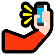 Emoji 🤳🏻 Selfie: Carnagione Chiara su Microsoft Windows 10 April 2018 Update.