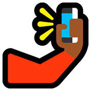 Emoji 🤳🏾 Selfie: Carnagione Abbastanza Scura su Microsoft Windows 10 April 2018 Update.