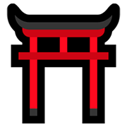 Émoji ⛩️ Sanctuaire Shinto sur Microsoft Windows 10 April 2018 Update.