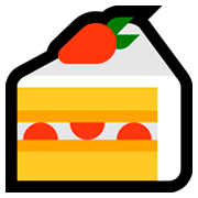 Emoji 🍰 Fetta Di Torta su Microsoft Windows 10 April 2018 Update.