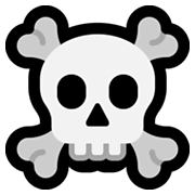 Emoji ☠️ Teschio Con Ossa Incrociate su Microsoft Windows 10 April 2018 Update.