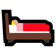 🛌🏼 Emoji im Bett liegende Person: mittelhelle Hautfarbe Microsoft Windows 10 April 2018 Update.
