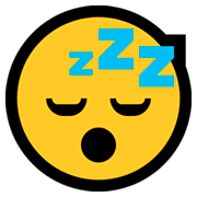 Emoji 😴 Faccina Che Dorme su Microsoft Windows 10 April 2018 Update.