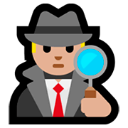 Emoji 🕵🏼 Detective: Carnagione Abbastanza Chiara su Microsoft Windows 10 April 2018 Update.