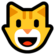 Emoji 😺 Gatto Che Sorride su Microsoft Windows 10 April 2018 Update.