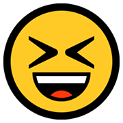 😆 Emoji Rosto Risonho Com Olhos Semicerrados na Microsoft Windows 10 April 2018 Update.