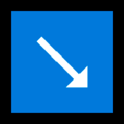 ↘️ Emoji Flecha Hacia La Esquina Inferior Derecha en Microsoft Windows 10 April 2018 Update.