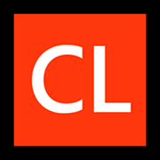 🆑 Emoji Großbuchstaben CL in rotem Quadrat Microsoft Windows 10 April 2018 Update.