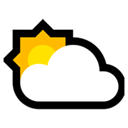 ⛅ Emoji Sol Por Trás Das Nuvens na Microsoft Windows 10 April 2018 Update.