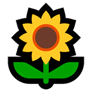 Emoji 🌻 Girasole su Microsoft Windows 10 April 2018 Update.