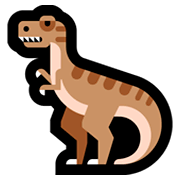 Emoji 🦖 T-Rex su Microsoft Windows 10 April 2018 Update.