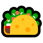 Emoji 🌮 Taco su Microsoft Windows 10 April 2018 Update.
