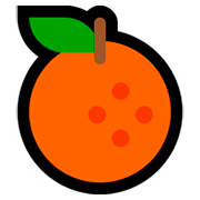 Emoji 🍊 Mandarino su Microsoft Windows 10 April 2018 Update.