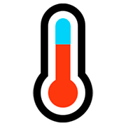 Emoji 🌡️ Termometro su Microsoft Windows 10 April 2018 Update.