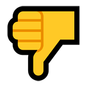 👎 Emoji Daumen runter Microsoft Windows 10 April 2018 Update.
