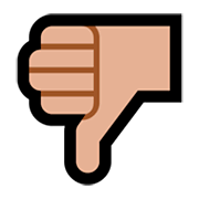 👎🏼 Emoji Daumen runter: mittelhelle Hautfarbe Microsoft Windows 10 April 2018 Update.