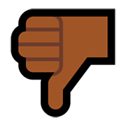 👎🏾 Emoji Daumen runter: mitteldunkle Hautfarbe Microsoft Windows 10 April 2018 Update.