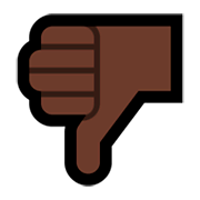 👎🏿 Emoji Daumen runter: dunkle Hautfarbe Microsoft Windows 10 April 2018 Update.