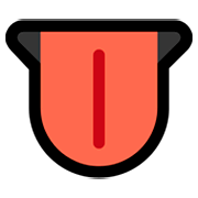 Emoji 👅 Lingua su Microsoft Windows 10 April 2018 Update.