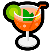 Emoji 🍹 Cocktail Tropicale su Microsoft Windows 10 April 2018 Update.