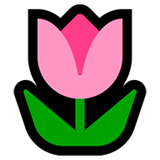 Emoji 🌷 Tulipano su Microsoft Windows 10 April 2018 Update.