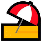 Emoji ⛱️ Ombrellone su Microsoft Windows 10 April 2018 Update.