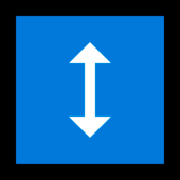 Emoji ↕️ Freccia Su-giù su Microsoft Windows 10 April 2018 Update.