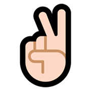 ✌🏻 Emoji Victory-Geste: helle Hautfarbe Microsoft Windows 10 April 2018 Update.