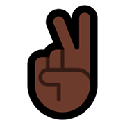 ✌🏿 Emoji Victory-Geste: dunkle Hautfarbe Microsoft Windows 10 April 2018 Update.