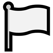 🏳️ Emoji Bandera Blanca en Microsoft Windows 10 April 2018 Update.