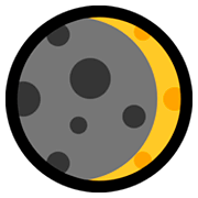 Emoji 🌒 Luna Crescente su Microsoft Windows 10 April 2018 Update.