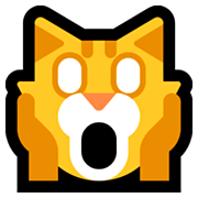 Emoji 🙀 Gatto Esterrefatto su Microsoft Windows 10 April 2018 Update.