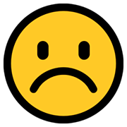 Emoji ☹️ Faccina Imbronciata su Microsoft Windows 10 April 2018 Update.