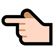 👈🏻 Emoji nach links weisender Zeigefinger: helle Hautfarbe Microsoft Windows 10 April 2018 Update.